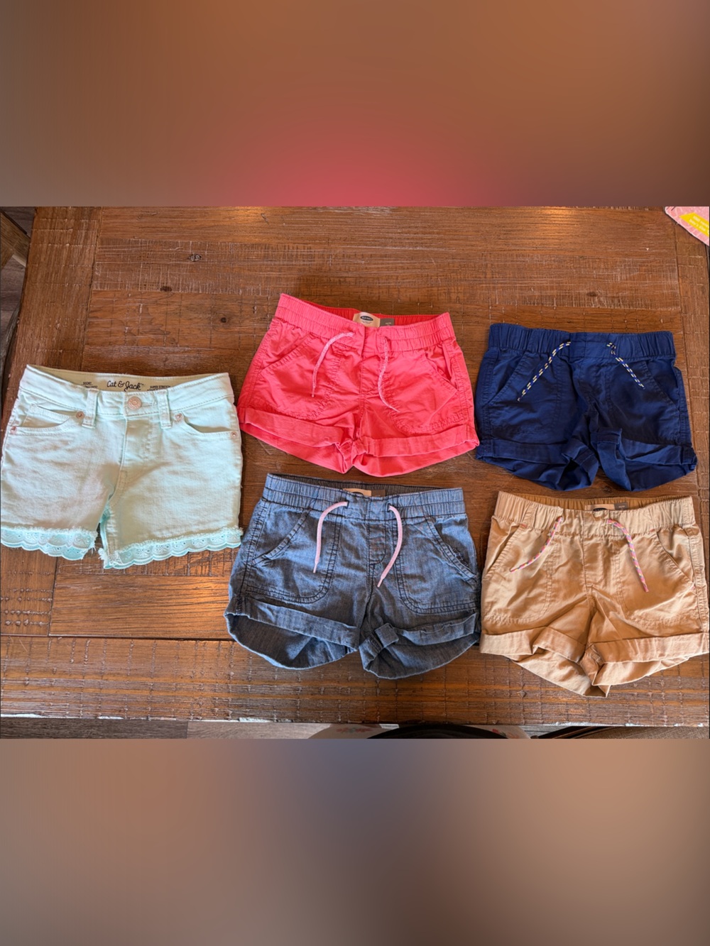 Girls Shorts set size  XS/5T- set of 5